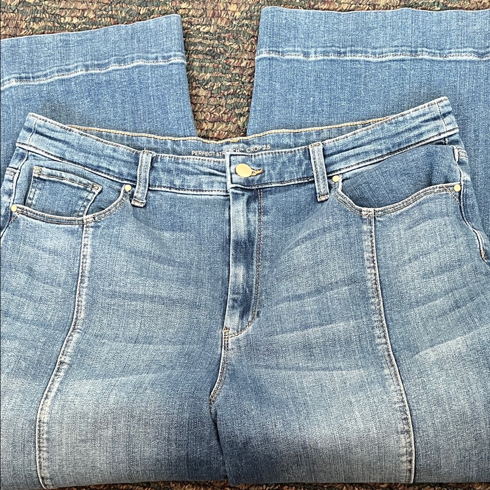 Chico's Light Blue Cropped Flare Jeans